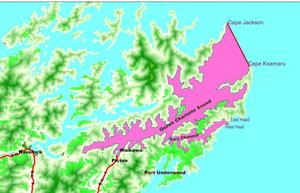 DO NOT CONSUME SHELLFISH FROM THE AREAS OUTLINED  IN PINK ON THIS MAP